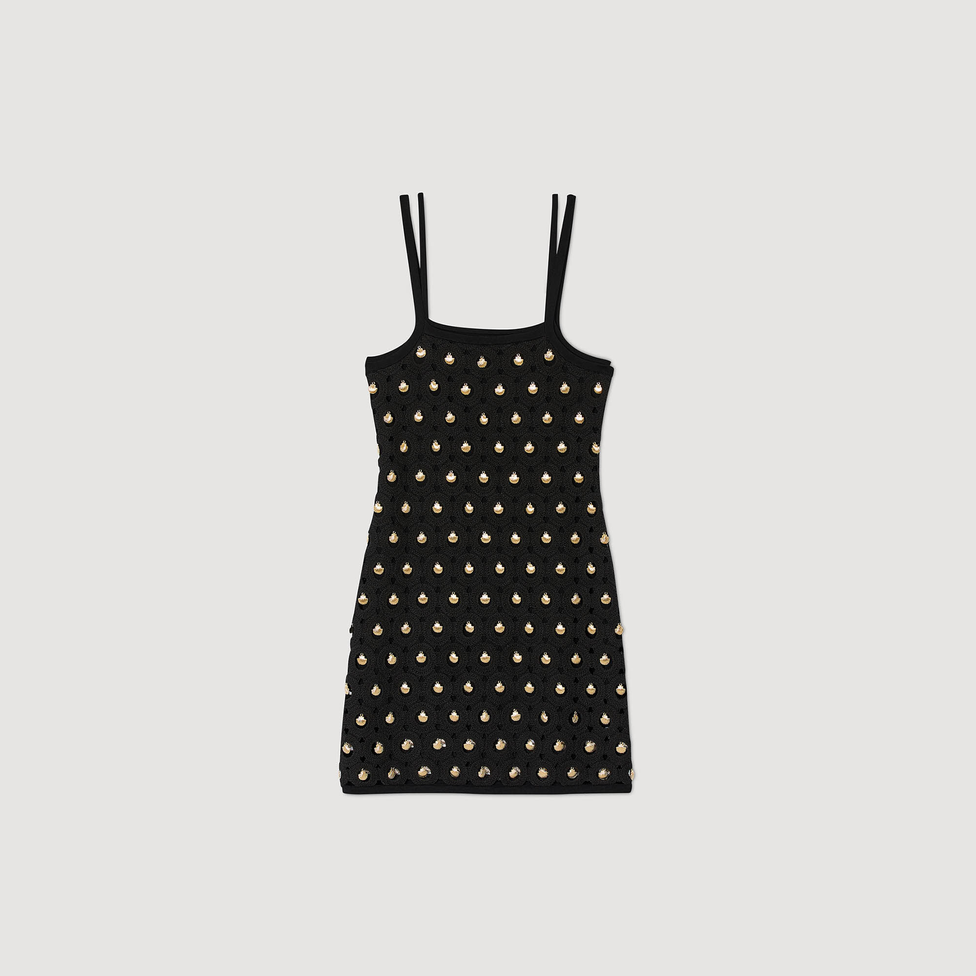 Short dress with shell pendants