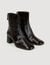 Cracked leather ankle boots