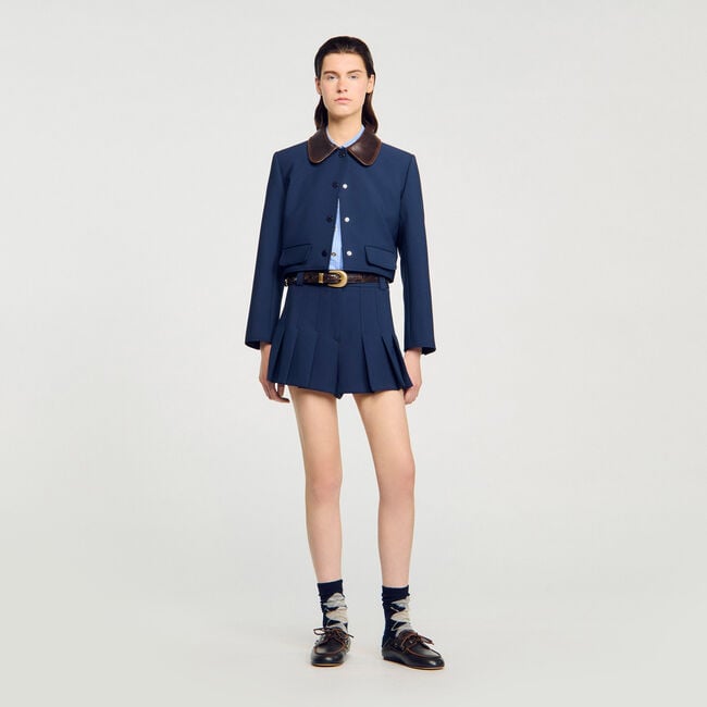 Tailored pleated shorts