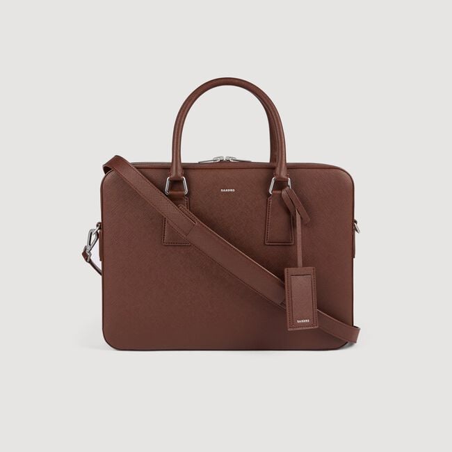 Reconstituted leather briefcase