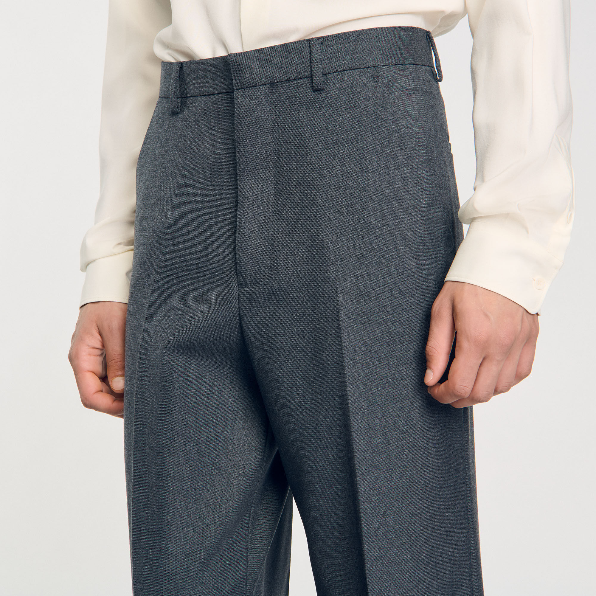 Wide-leg suit trousers