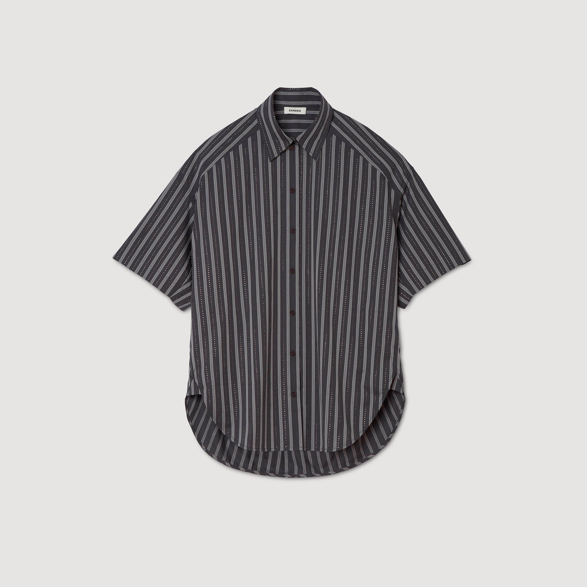Oversized striped rhinestone