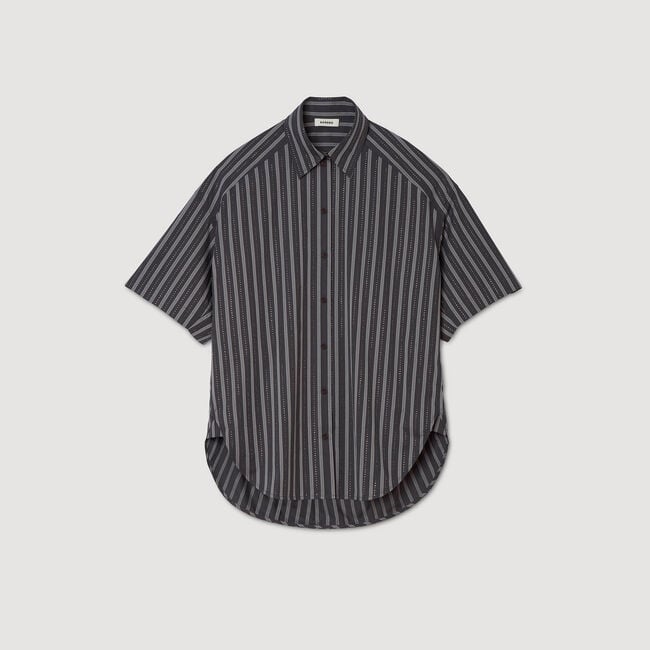 Oversized striped rhinestone