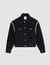 Oversized denim jacket with rhinestones