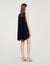Mini cape dress with rhinestones