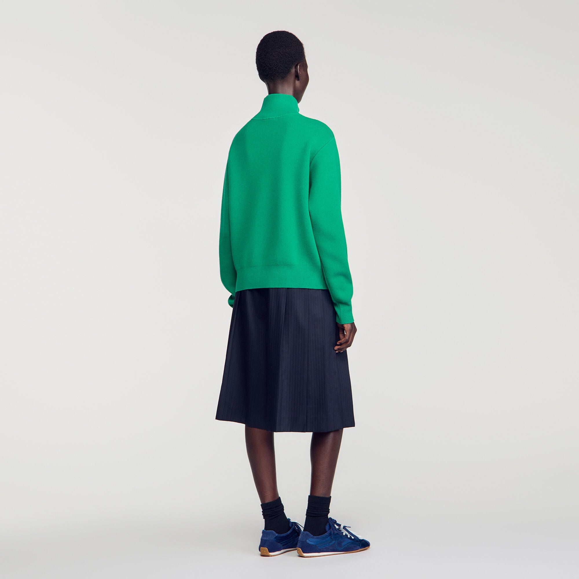 Wool and cashmere half-zip sweater - Women | Sandro