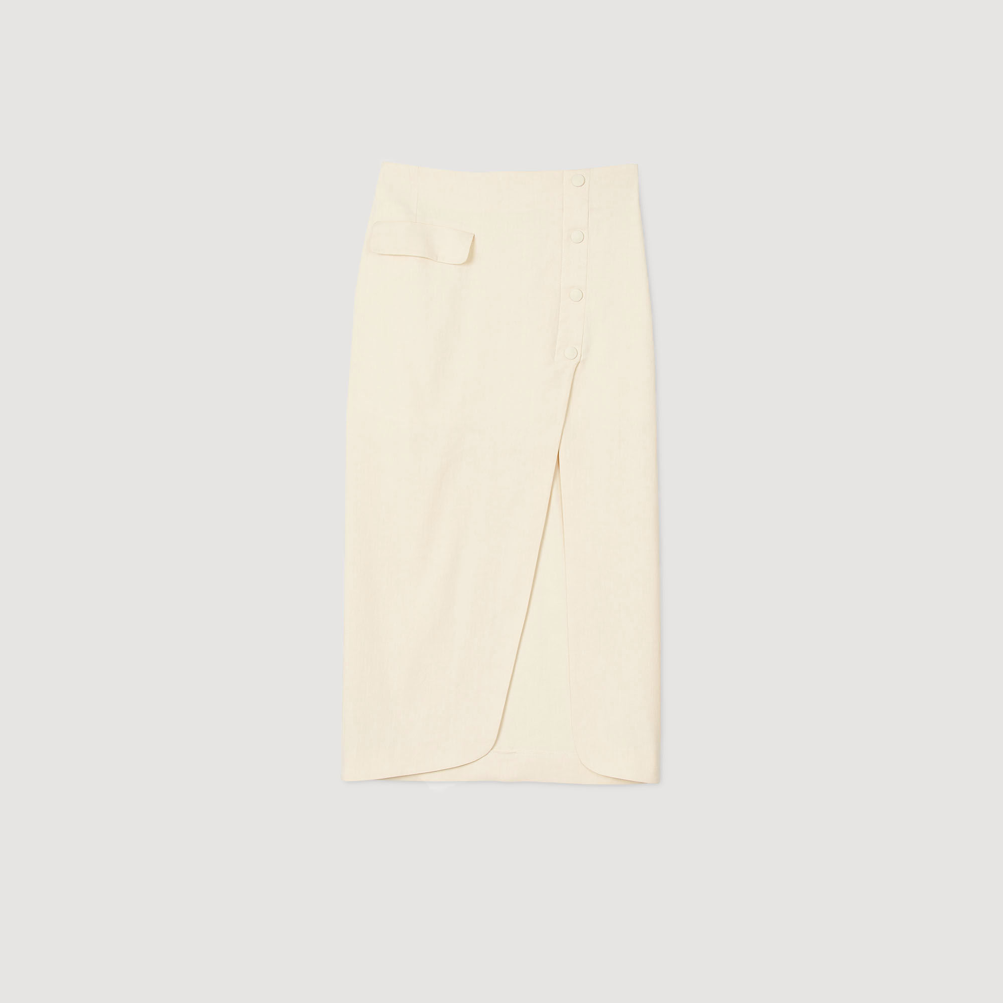 ◆AGNEL◆ slit skirt white White Maxi Skirt Side Slit | Ally Fashion