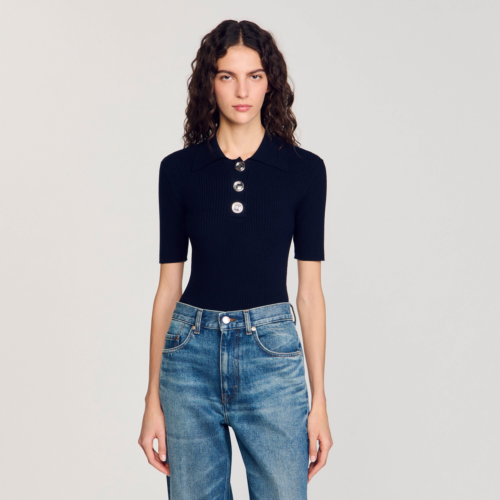 Polo-neck sweater