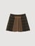 Mini checked pleated skirt