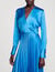 Pleated Satin-Effect Maxi Dress