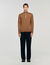 Wool sweater with zipped collar