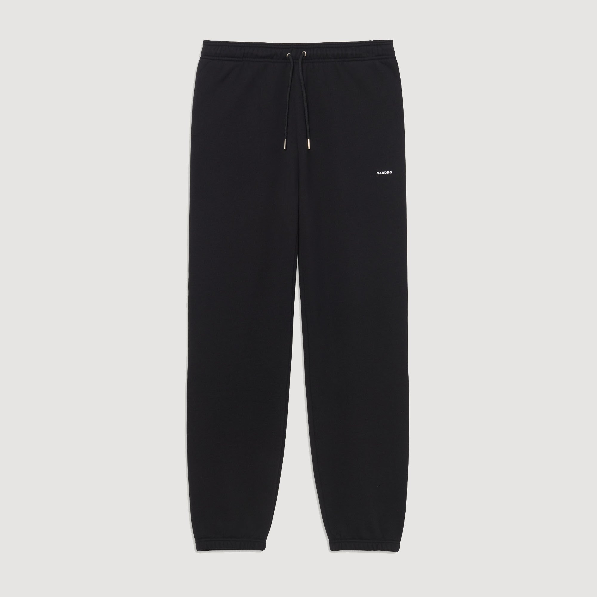 Embroidered fleece jogging bottoms