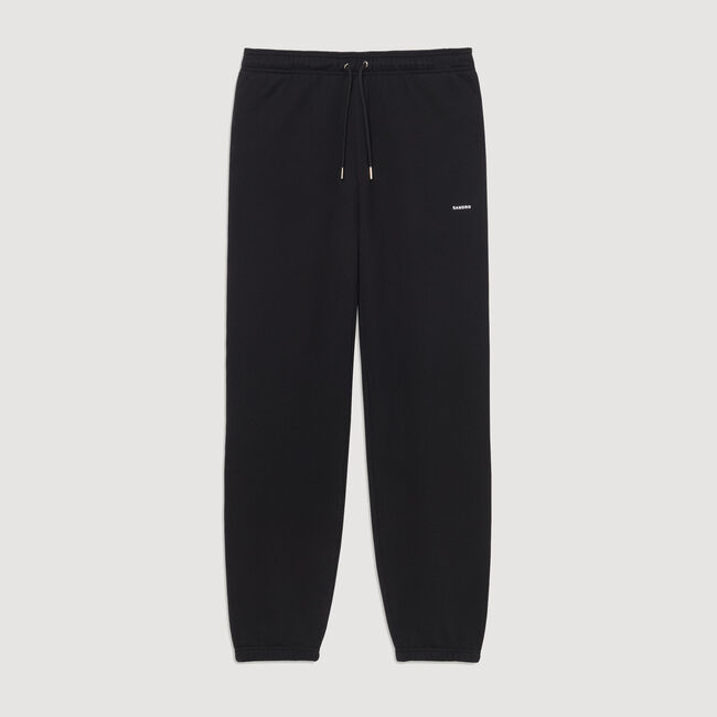 Embroidered fleece jogging bottoms
