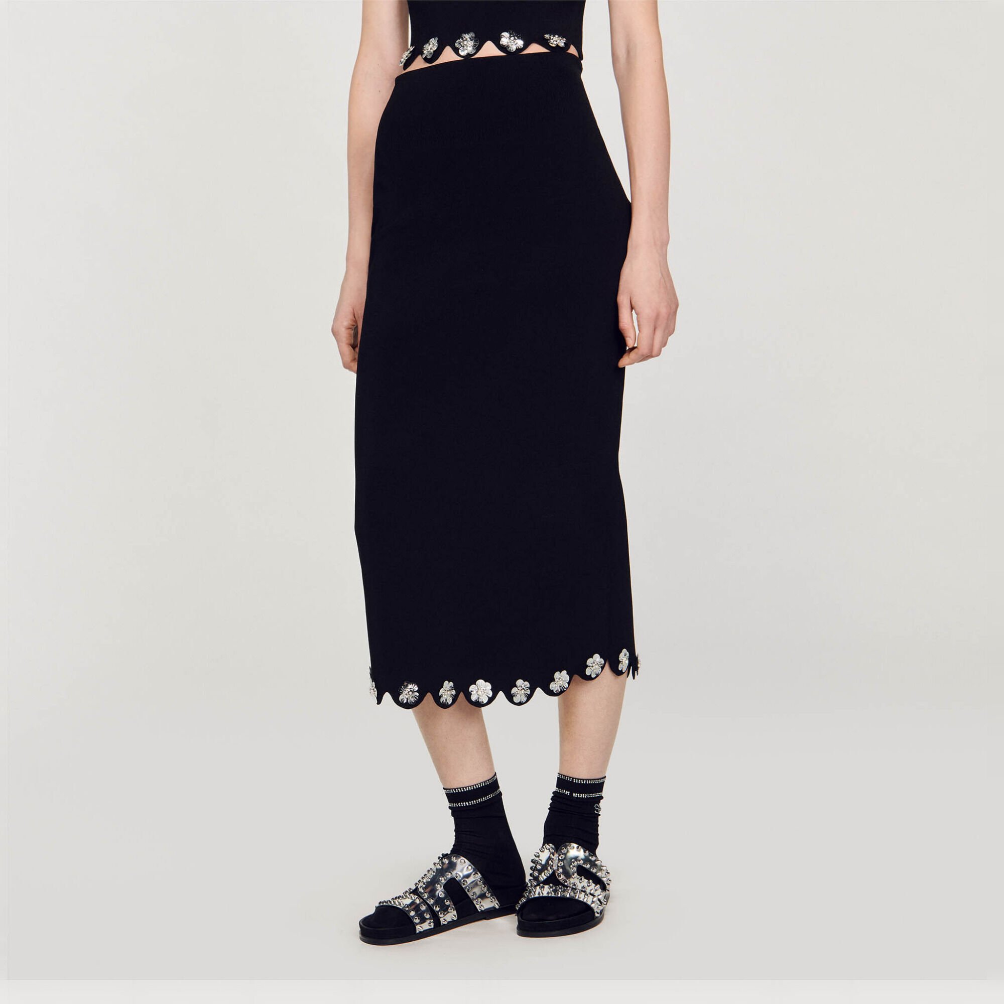 Long knit skirt