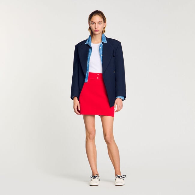 Mini knit skirt