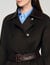 Long wool and leather coat