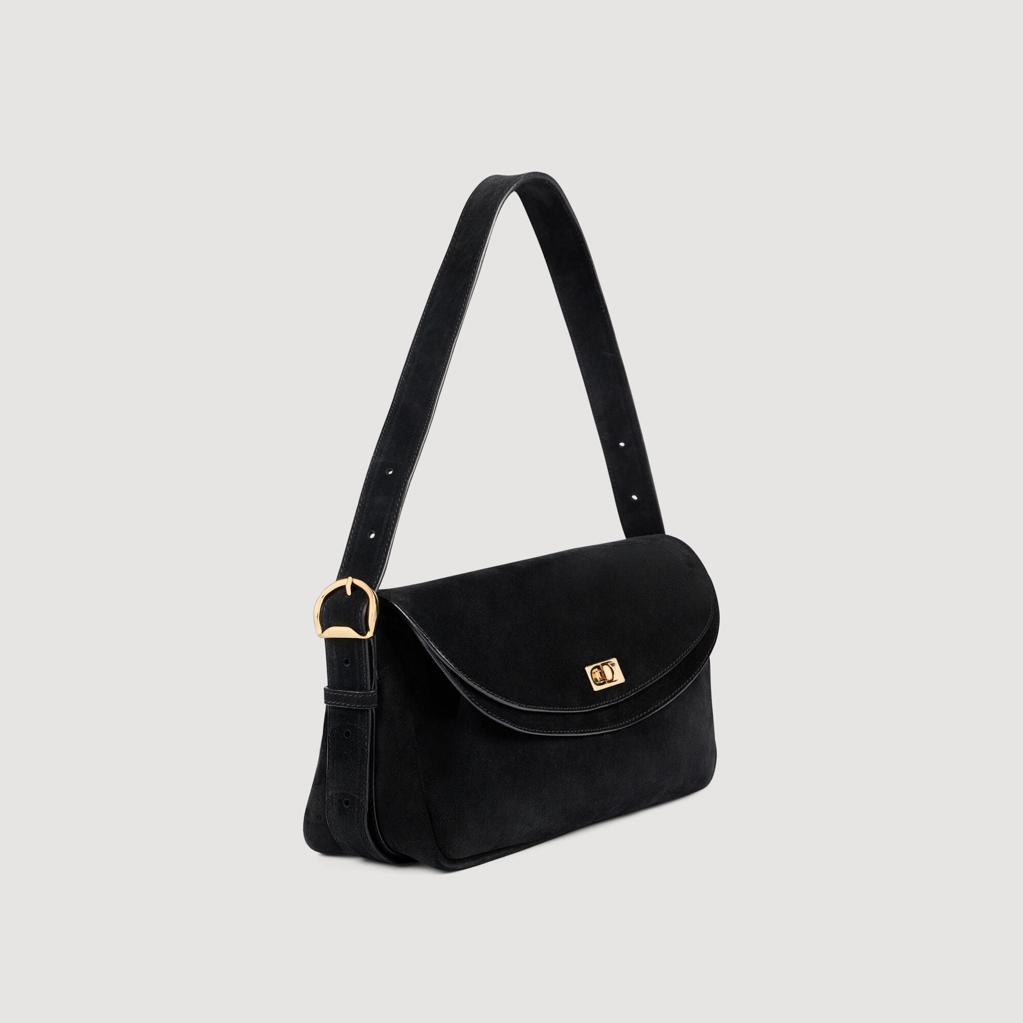 LE MAMBO suede bag in Black for Women | Sandro Paris