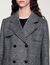 Long checked coat