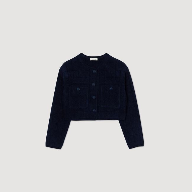 Short knit jacket