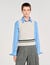 Sleeveless cropped cable knit sweater