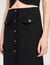 Buttoned midi skirt