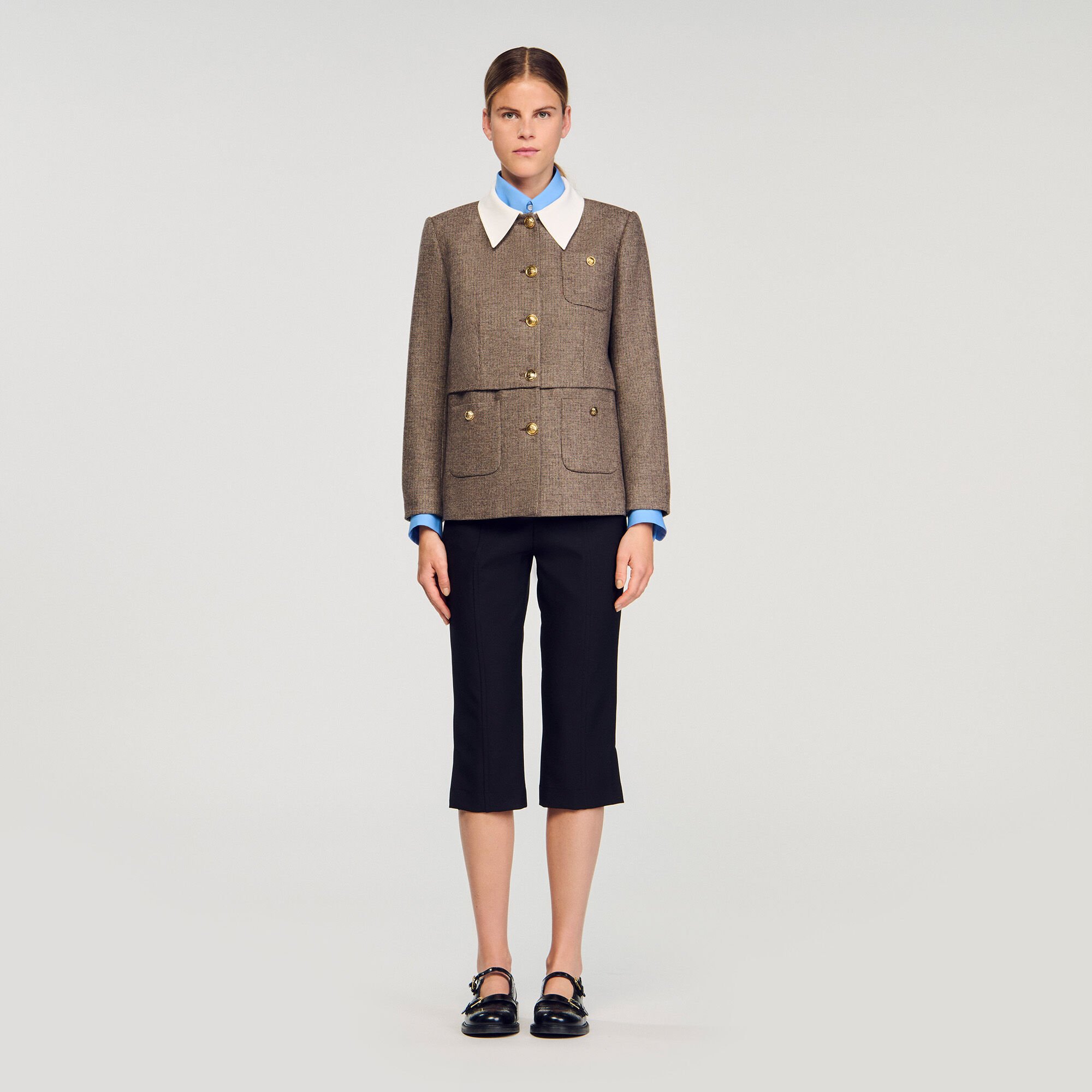 Houndstooth suit jacket