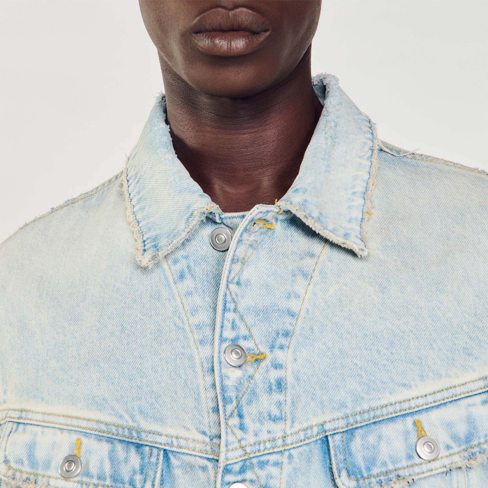 Faded denim jacket