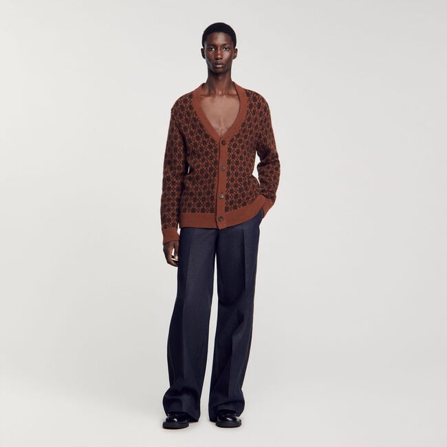 Jacquard square cross pattern