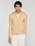 Zip cardigan with standing collar