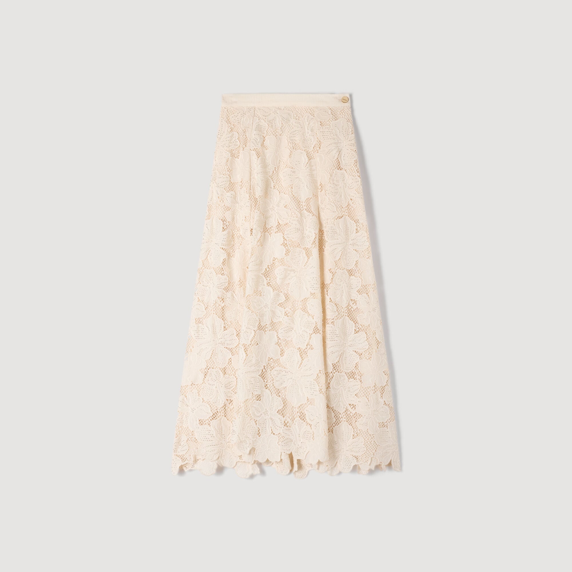 Maxi guipure skirt