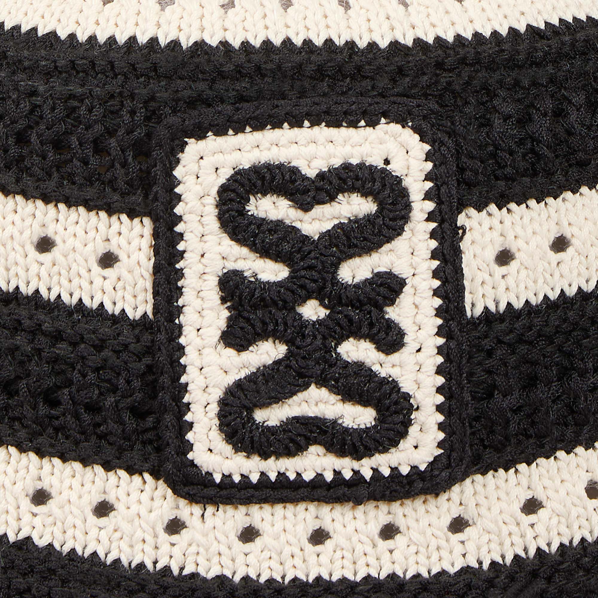 Striped crochet bucket hat