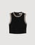 Jewellery-neck knit top