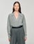 Open Polo-Collar Neck Sweater