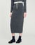 Long double waistband skirt
