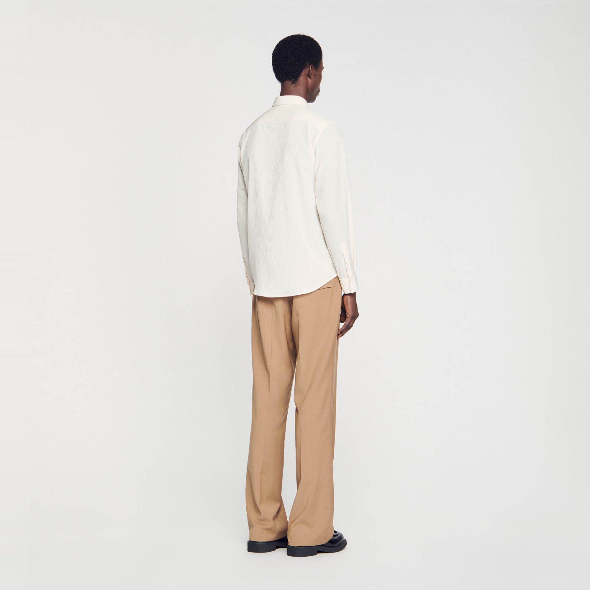 Pleated loose-fit shirt