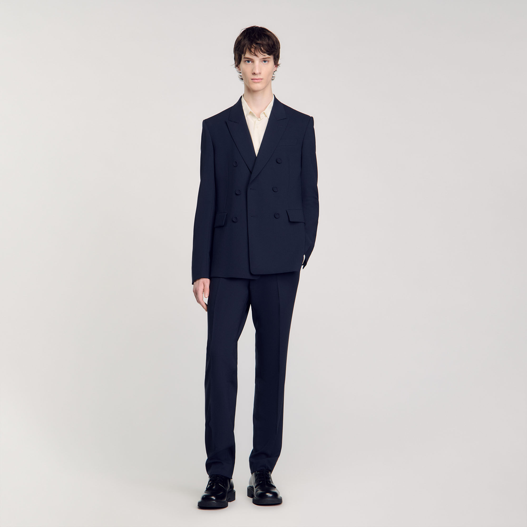 Double-breasted suit jacket