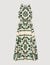 Leaf print maxi dress