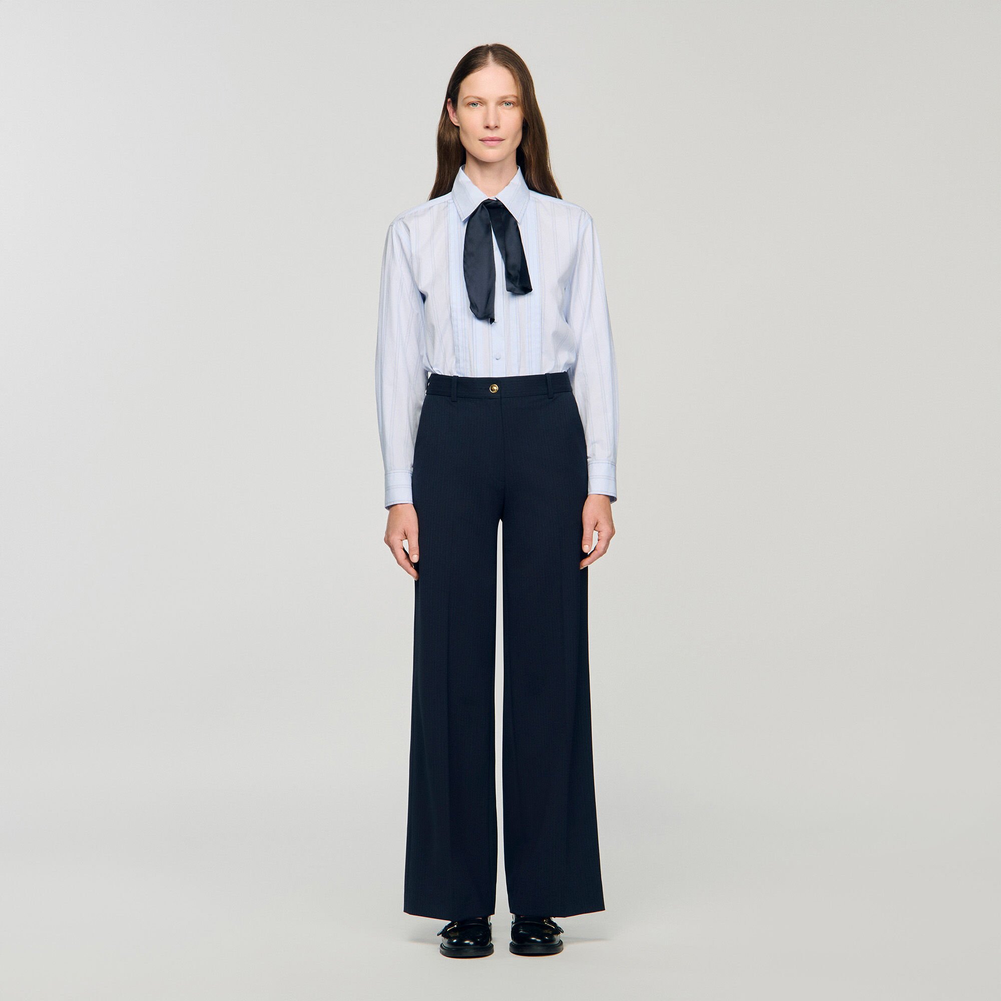 Chalk-striped trousers