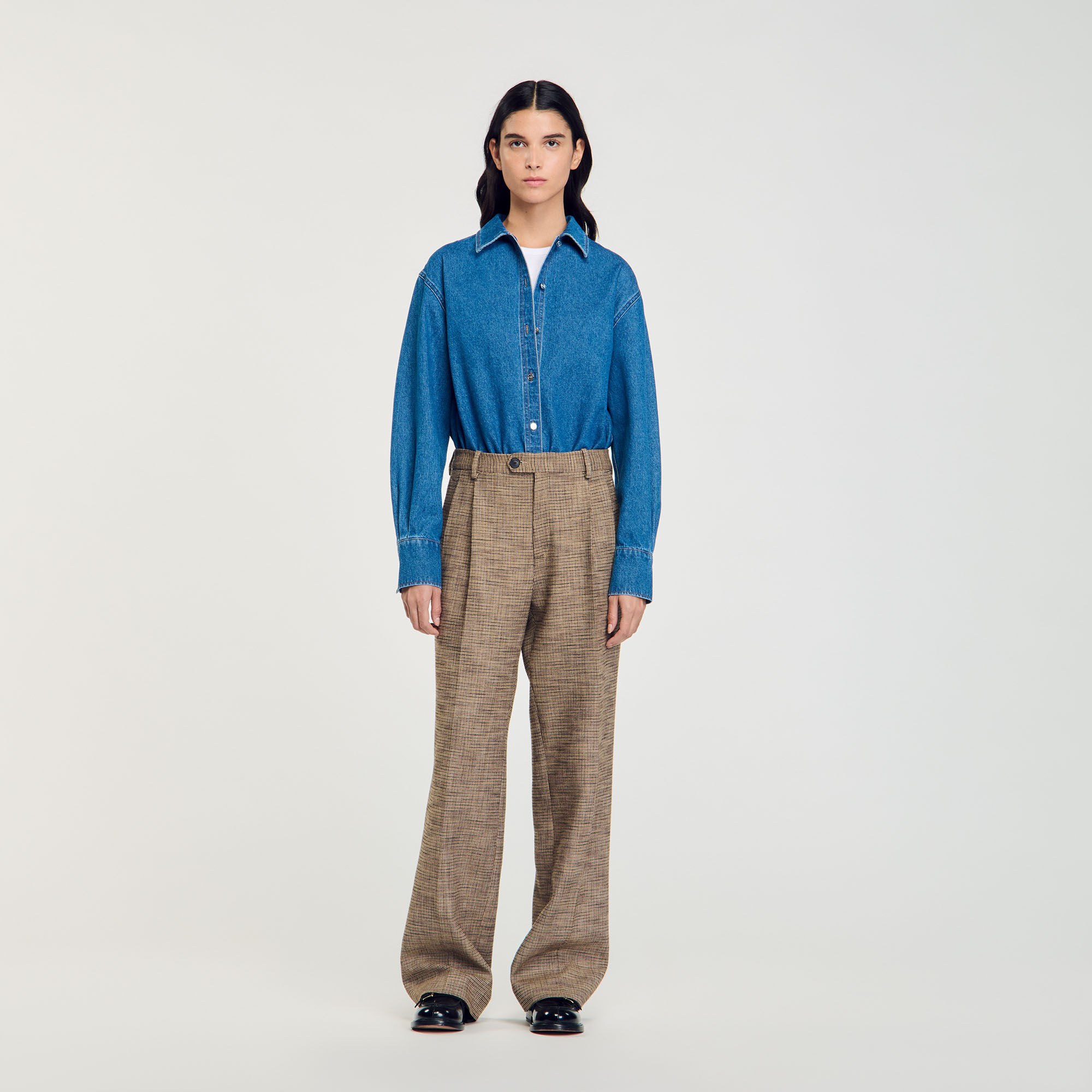 Micro houndstooth trousers