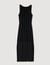 Fringed knit midi dress