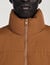 Hooded puffer with high collar