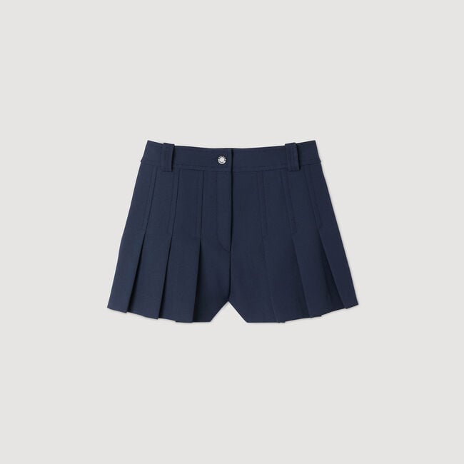 Tailored pleated shorts