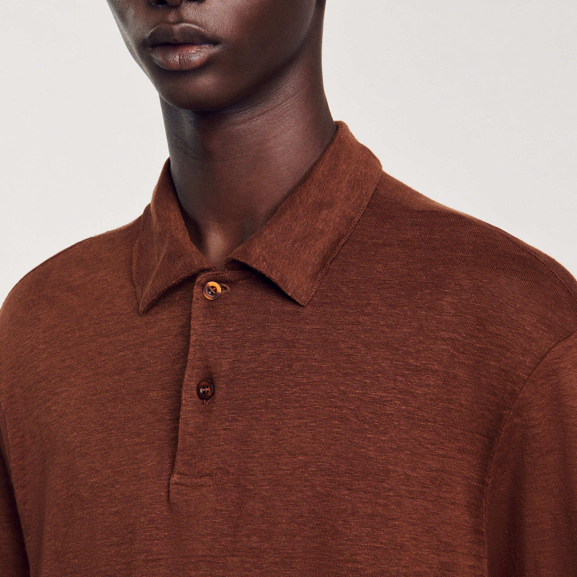 Linen polo shirt