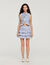 Mini striped ruffled skirt