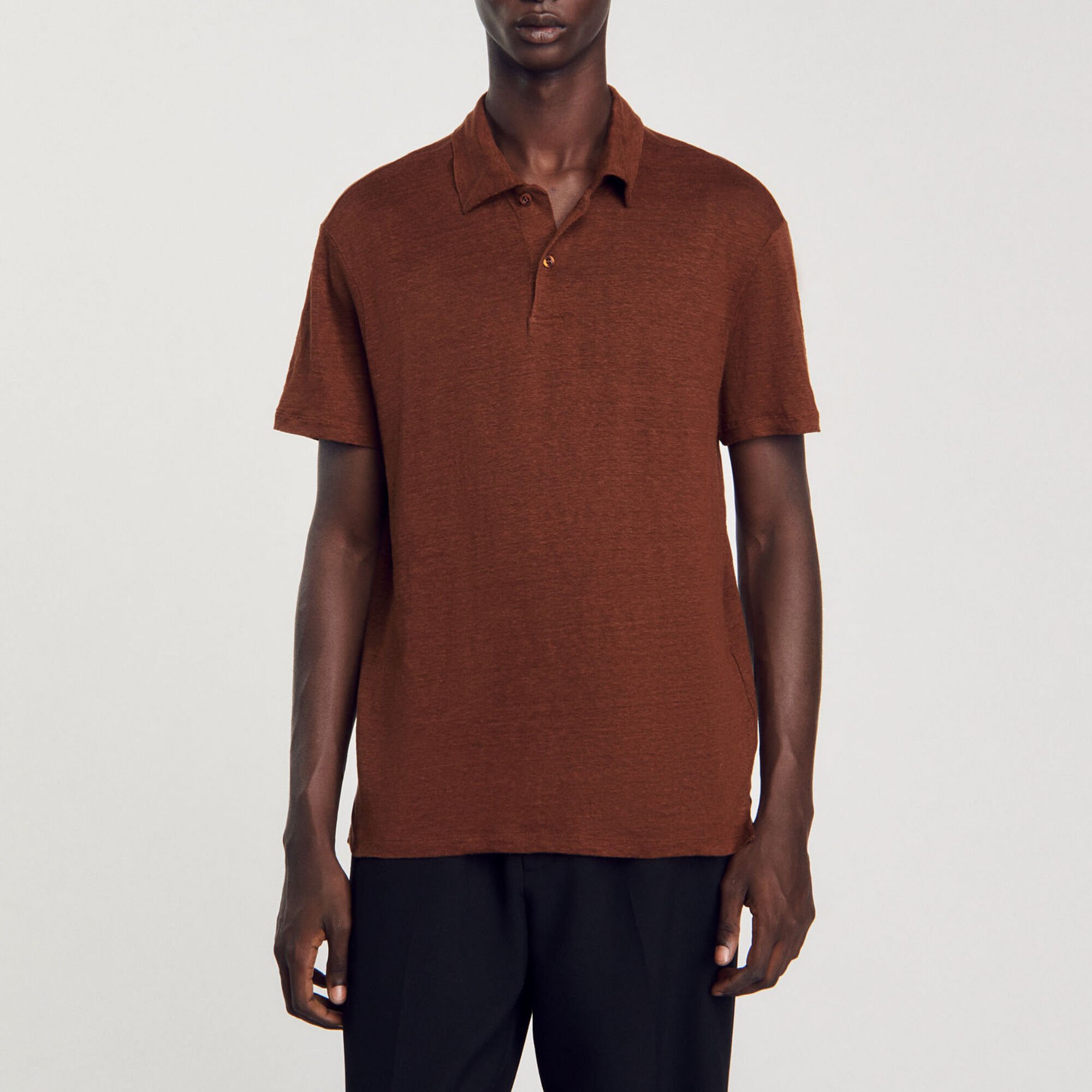 Linen polo shirt