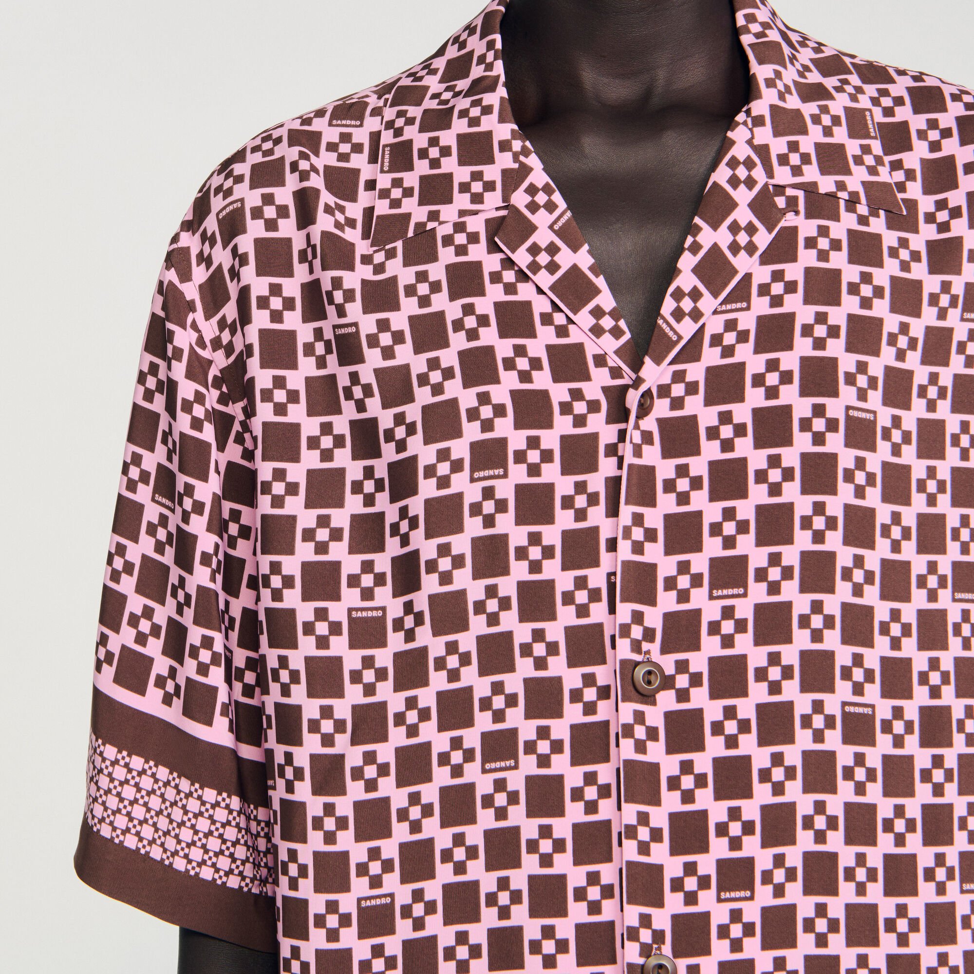 Square Cross motif flowing shirt