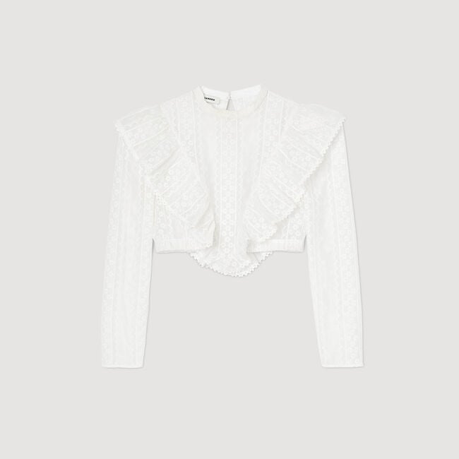 Broderie anglaise crop top