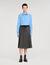 Long pleated rhinestone skirt