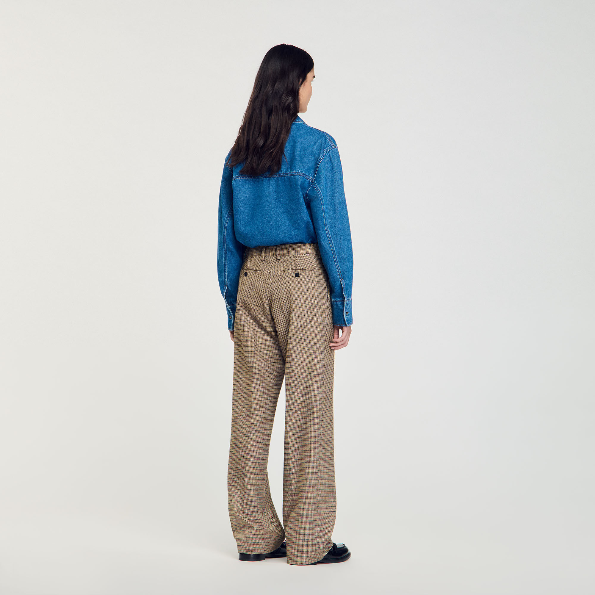 Micro houndstooth trousers