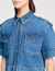Cropped denim shirt